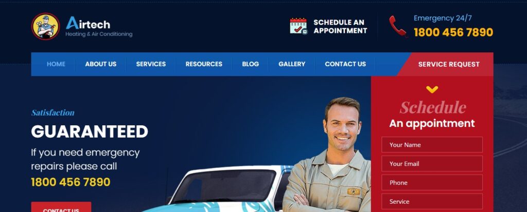 Airtech - Plumber HVAC and Repair theme