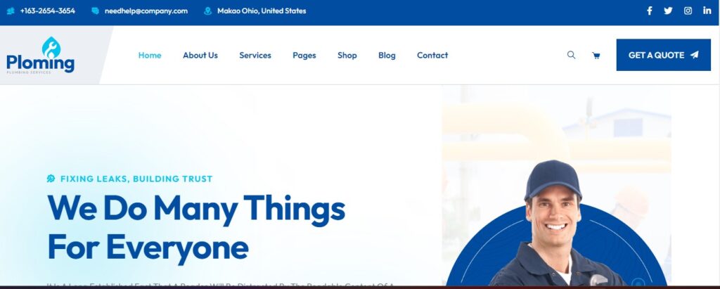 Ploming - Plumber & Handyman WordPress Theme