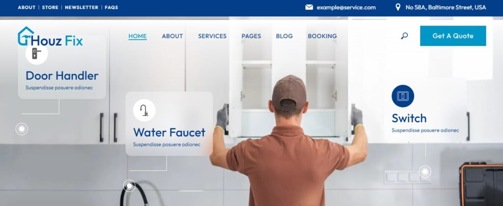HouzFix - Plumber, Handyman Services WordPress Theme
