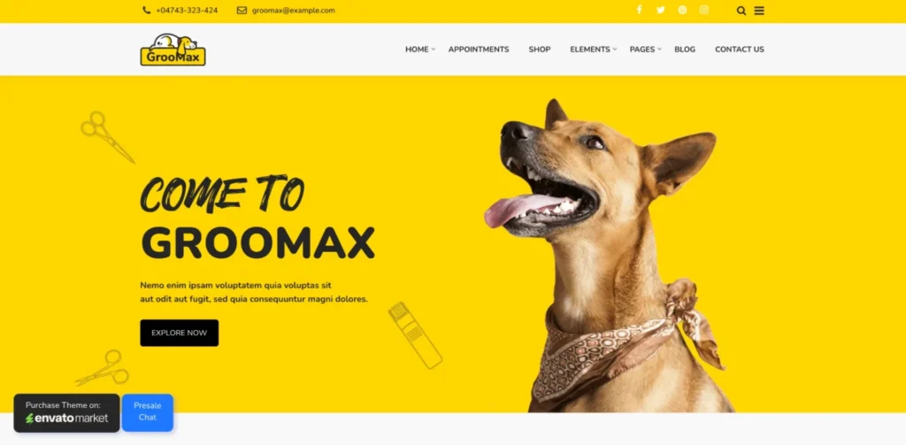 Groomax – Pet Grooming WordPress Theme