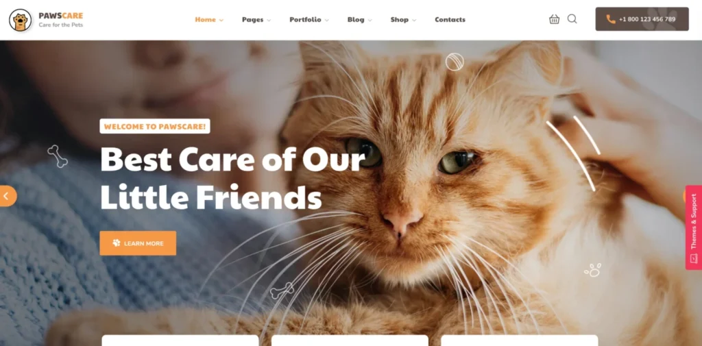 PawsCare – Veterinary WordPress Theme