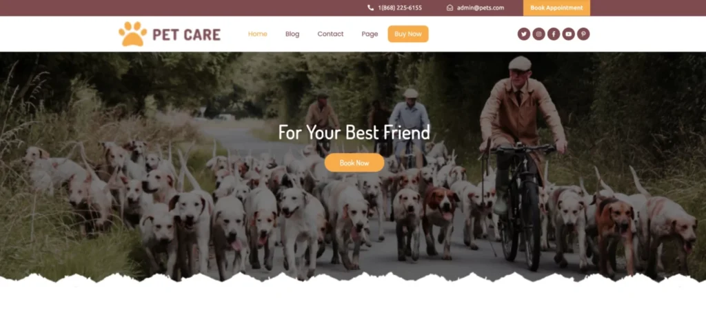 Pet Animal Care WordPress Theme (Free)