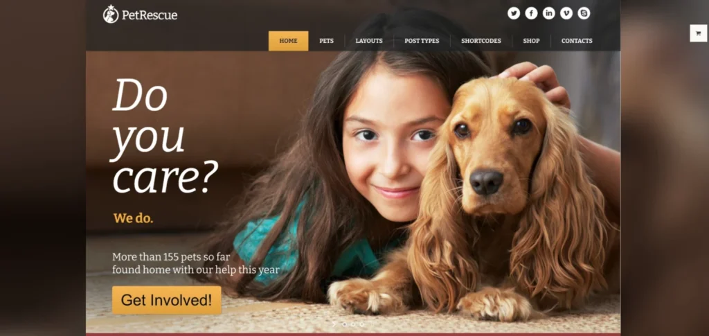 Pet Rescue – Animals and Shelter Charity WP Theme